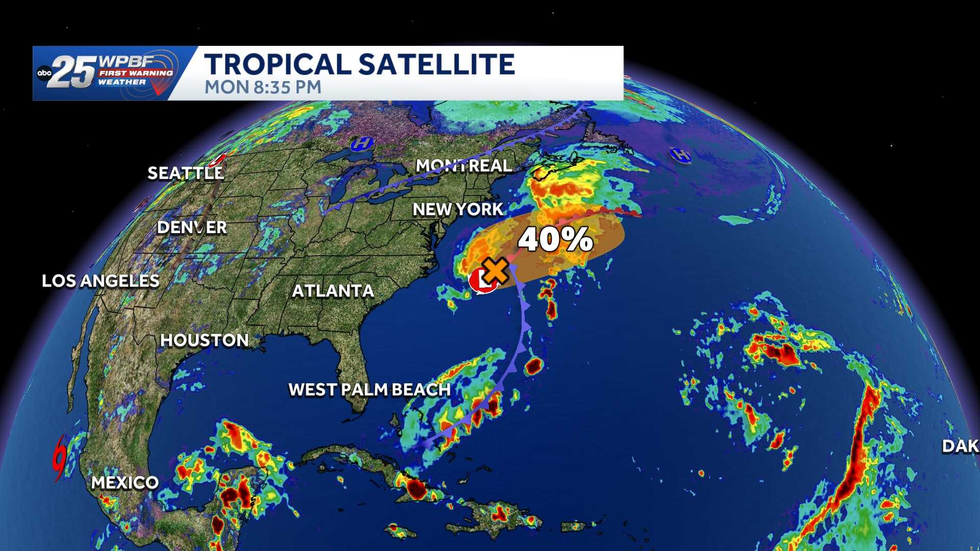 Area of low pressure bringing dangerous surf to parts of the East Coast  — WPBF West Palm Beach