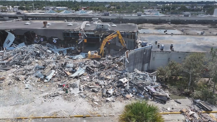 Demolition at Regency Square Mall marks the beginning of Arlington's redevelopment plans — First Coast News Local