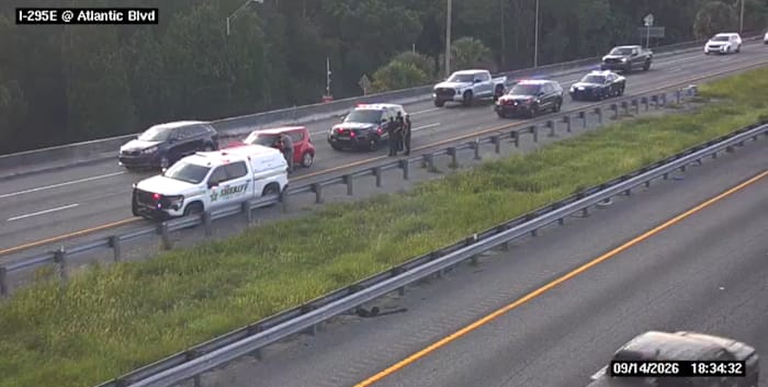 Traffic Alert: Patrol car involved in crash on I-295 South at Atlantic Blvd., left lane blocked — News4JAX Local, Nocatee Community news